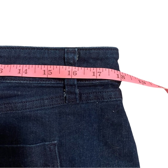 Michael Kors Navy Denim Skirt with Gold Accents Buttons - Picture 4 of 4